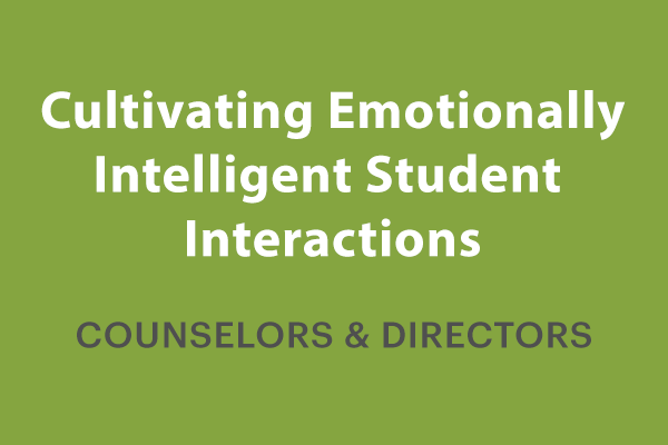⏱ <i>1 Hour</i></br></br>The most effective leaders are all alike in one crucial way: they have a high degree of what has come to be known as emotional intelligence (EI). In this session, learn 6 EI-based counselor techniques that will help your team build relationships with all stakeholders of the institution. This valuable skill allows you to productively navigate personal interactions with prospective students in any setting.